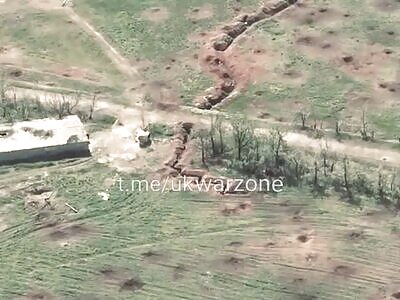 UA arty burns out a trench full of Russians