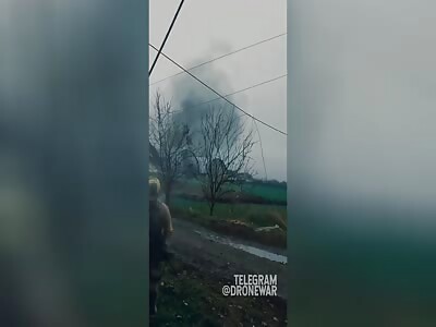 Close call on Ukrainian position