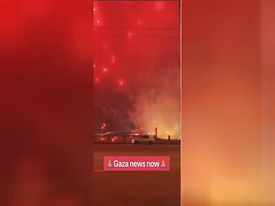 GAZA Airstrike. War & Burning