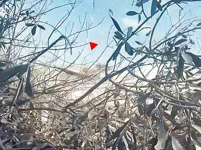 Video shows the Mujahideen placing an explosive device on an Israeli t