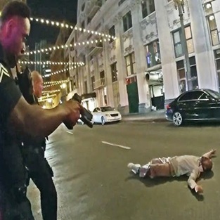 LAPD Cop Shoots Suspect Charging Him With Knife