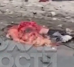 car collided with a fuel tanker. All that's left of people are pieces 