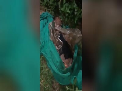 The body of a man was found with his limbs dismembered