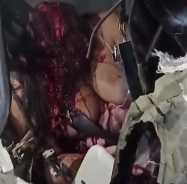 Horrific accident family gored after car collision with truck 