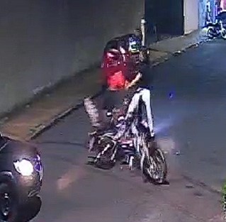 brutal biker collision