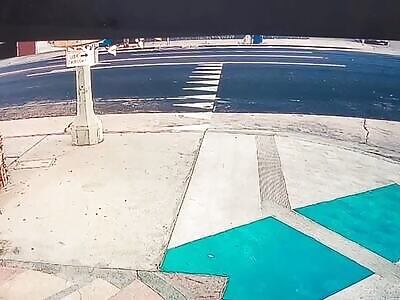 A snapshot of a serious accident he survived