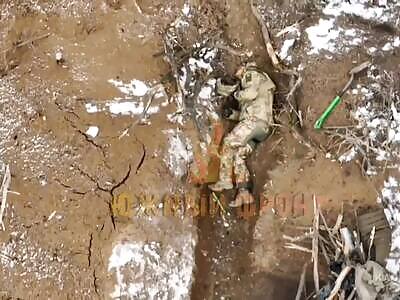 Two Ukrops Hit By Strike Drone