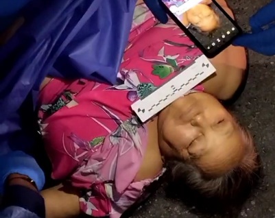 Old woman victime of a deadly motorcycle crash 