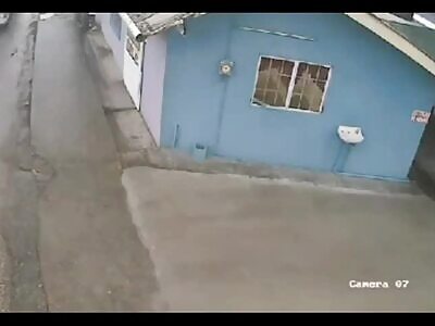 A man is involved in a collision and runs over himself