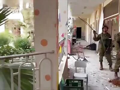 Hamas shoots on IDF from school in gaza and get wasted 