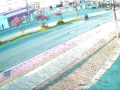 Elderly man trying to cross the street goes flying