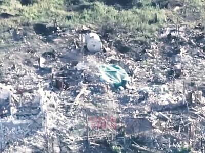 Active Ukrop Firing Position Hit By FPV 