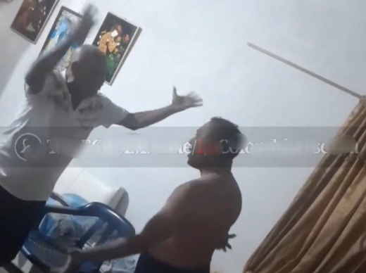 Colombia man abusing his own old father 