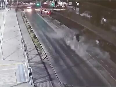 MAN GETS HIS BRAIN SHOT OUT THE BACK OF HIS SKULL AFTER CRASH