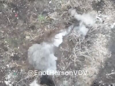 Ukrops Forced Out Of Postions By Drone Bombardment 