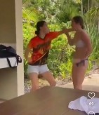 Girl Doesn't Like other Girl Showing up in a Bikini.