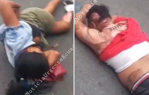 [ACCIDENT AND AFTERMATH]Couple on motorcycle crashed under bus 