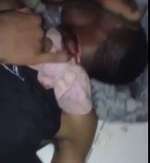 Gang members slitting their rival's throat