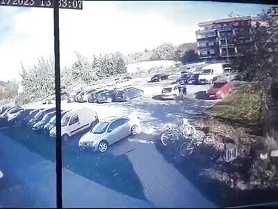 A guy sat on powerful motorcycle for the first time, (and his last)