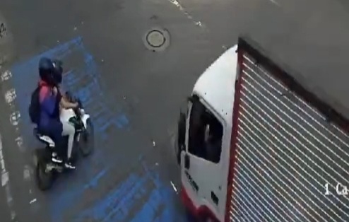 Motorcyclist... missed the STOP sign and crashed