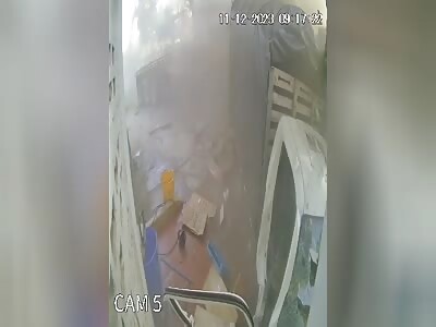 Trailer Loaded With Construction Materials Collided With Small Truck