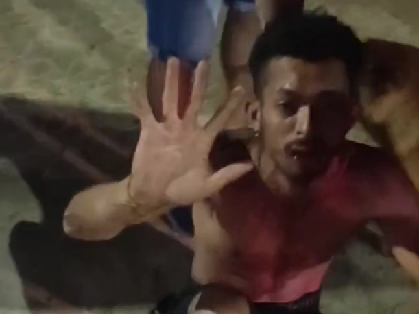 Colombian street justice for thief caught red handed 