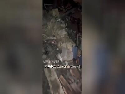 Dead Ukrainian soldiers after battle 
