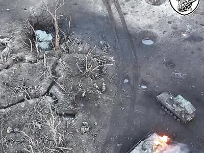 Drone hunting orcs after failed mechanized assault 