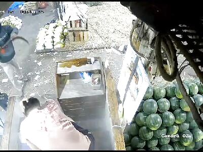 Fruit Trader at Market Died After Being 'Watered' sulfuric acid & stabbed with a sickle