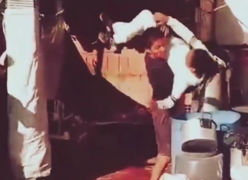 Young man tried to drown his partner in a pipe after an argument. 