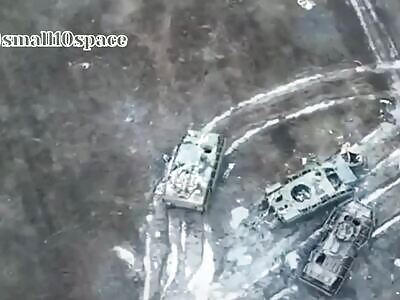 40 units of burned Russian armored vehicles per 3 km²