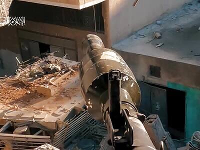 Close up of Strikes of Hamas on Invading Tanks