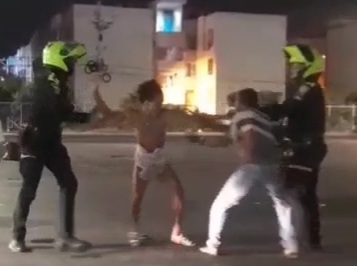 Drunk Colombian attacked by tranny for not paying for the blowjob 