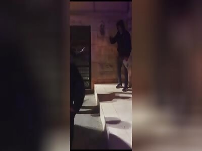 Man threatens to set himself on fire, fiery ball erupts 