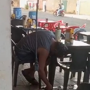 Hitman Finishes Beer, Then His Target. (Action & Aftermath) 