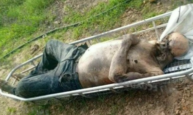 Dead body in a state of decomposition found in forest 