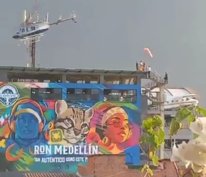 Helicopter has crashed in the Manrique neighborhood of Medellín