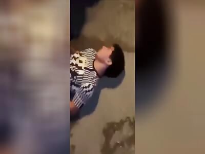 Crowd beat guy until He lost consciousness