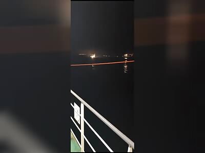 Last seconds of the Russian warship 