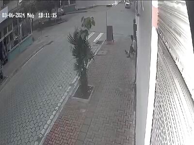 CCTV. A subject stabbed a homeless person in the throat