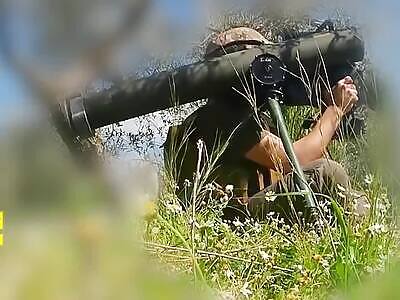 Occupying regimes military vehicle bombed.