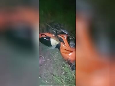 Accident with a dead motorcyclist 