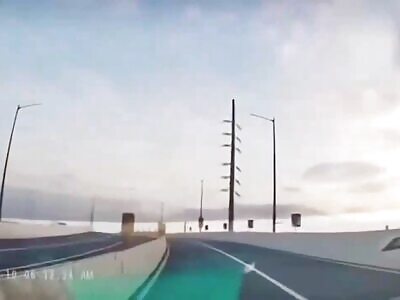 Speeding biker in wrong lane hits a car head on and dies.