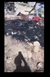 Man Thrown and Burned by the Crowd