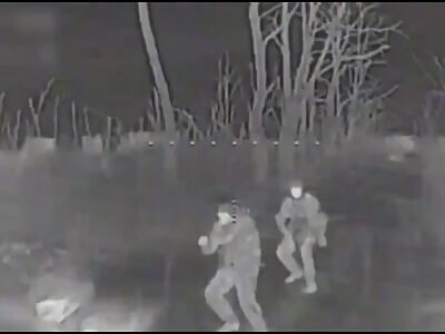 HALF DEAD RUSSIAN SOLDIER ROASTING SLOWLY 