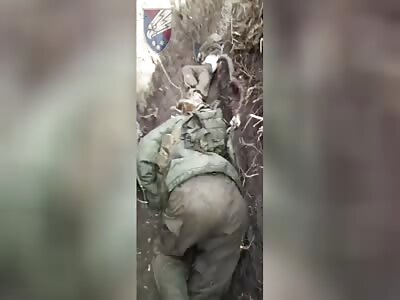 Dead russians in a trench 