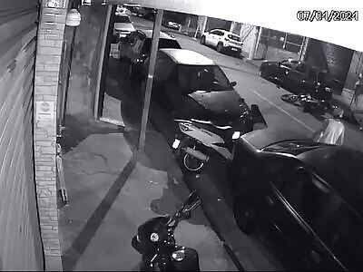 police close down fleeing biker