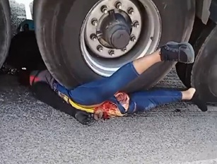 DAMN: Not Doing to Well Under that Trucks Wheel.