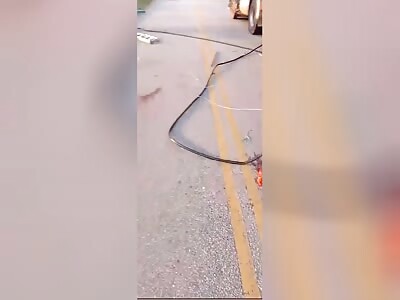 brutal accident man cut in half steel cable