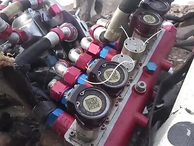 U.S. MQ-9 COMBAT DRONE BEING SHOT DOWN